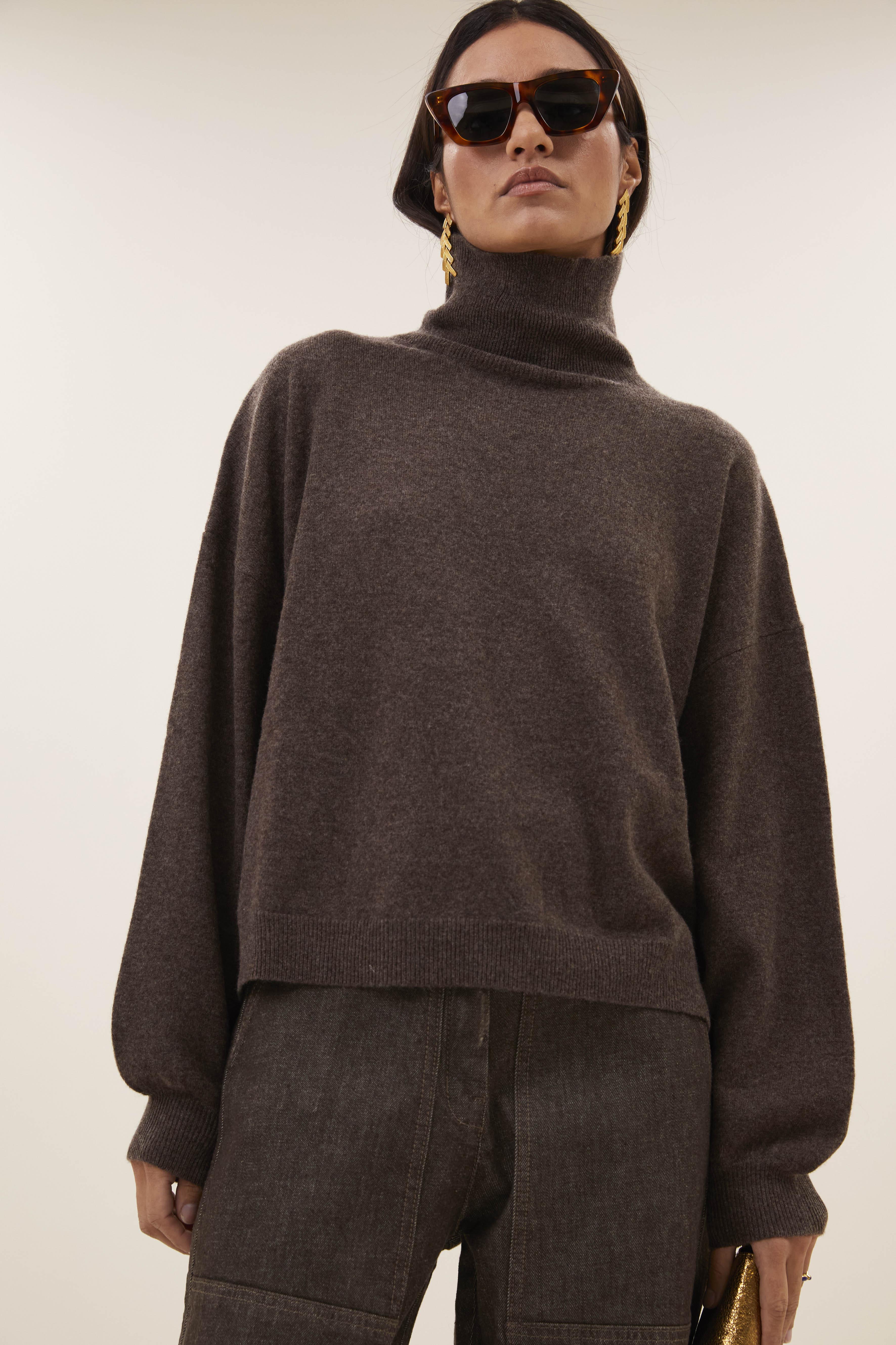 By-Bar Sammie Pullover Biscuit Damen Merino Strick braun
